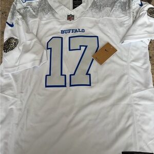 Nike Buffalo White and Blue Josh Allen jersey